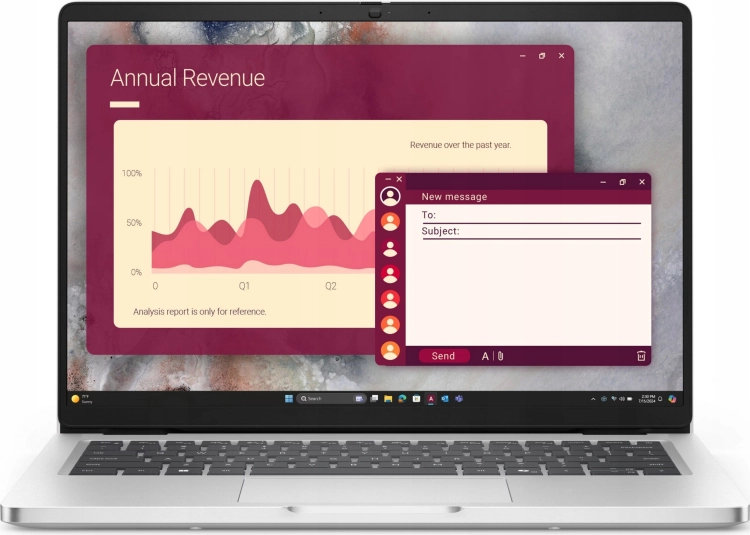 Laptop Dell Pro 14 PC14250 Ultra 7-255U 32GB 1TB SSD FullHD+ 300NIT 11Prof