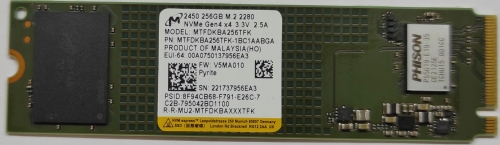 Dysk SSD Micron M.2 2450 256GB NVMe 2280 MTFDKBA256TFK