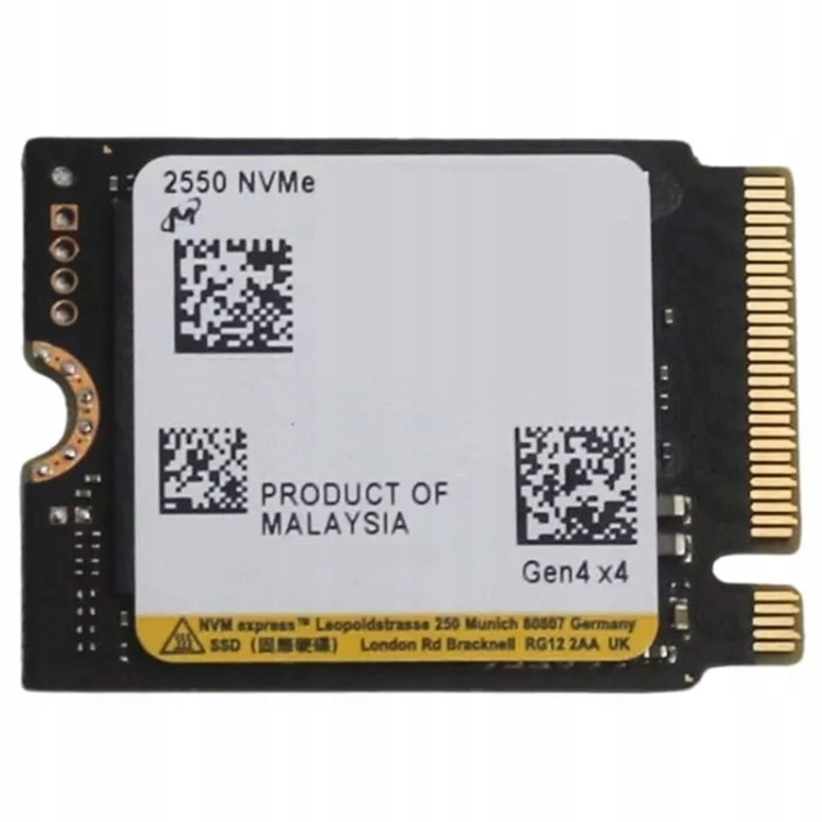 Dysk SSD Micron 2550 256GB PCIe 4.0 M.2 2232 NVMe