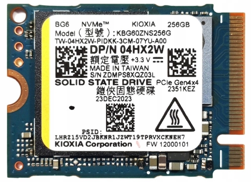 Dysk 256GB Kioxia BG6 Series TLC NAND PCI-e 4.0 X4 NVMe 4HX2W