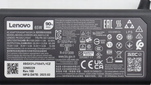 Zasilacz Lenovo 65W USB-C do laptopów Lenovo z kablem zasilającym