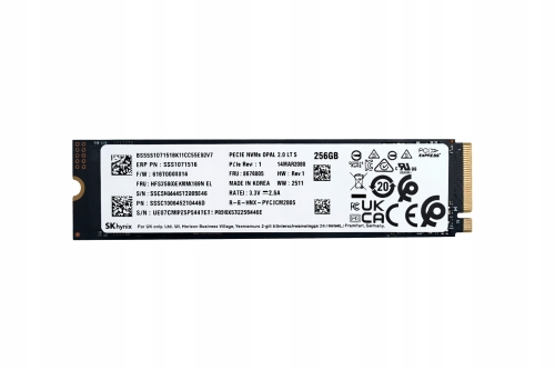 Dysk SSD NVMe SK Hynix PVC10 256GB M.2 PCIe Gen 4x4 SSS1D71516