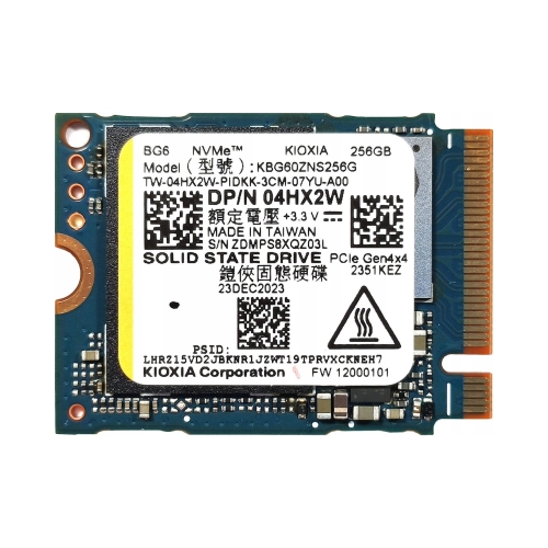 Dysk SSD M.2 Kioxia 2230 PCIe x4 Gen4 NVMe 256GB KBG60ZNS256G BG6